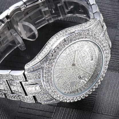 Royal Frosted Gold Diamond Timepiece