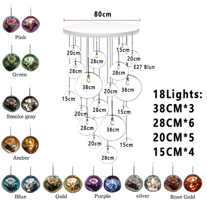 MoltenWave LED Suspension Lamp for Living Room & Café Décor