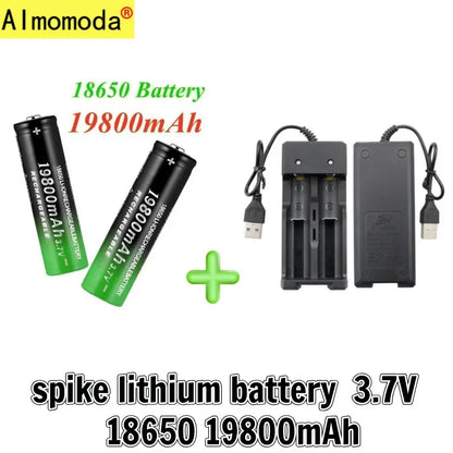 UltraVolt Pro 18650 3.7V Lithium-Ion Rechargeable Battery Pack with Fast Charger