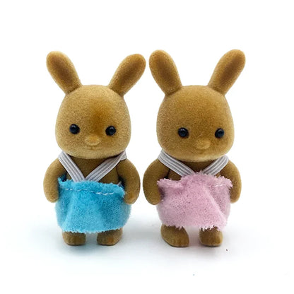 Simulação em miniatura Forest Family Doll, Rena, Panda, Figuras animais, Mobiliário, Natal, Presentes de aniversário, Dollhouse,