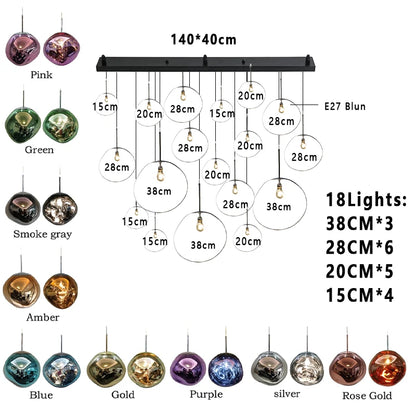 MoltenWave LED Suspension Lamp for Living Room & Café Décor