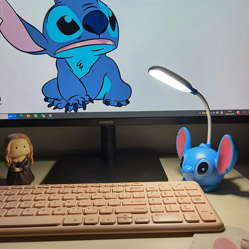 Disney Stitch LED Desk Lamp – Foldable USB Lamp & Sharpener