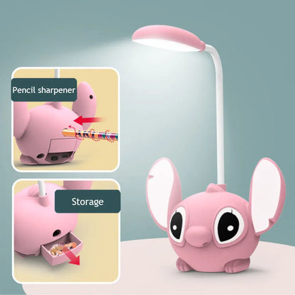 Disney Stitch LED Desk Lamp – Foldable USB Lamp & Sharpener