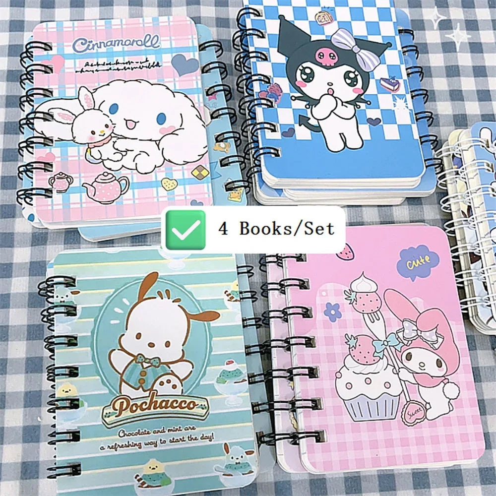 Cute Sanrio A7 Coil Notebook Pack – Kids’ Holiday Gift Set