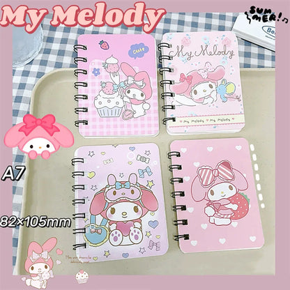 Cute Sanrio A7 Coil Notebook Pack – Kids’ Holiday Gift Set