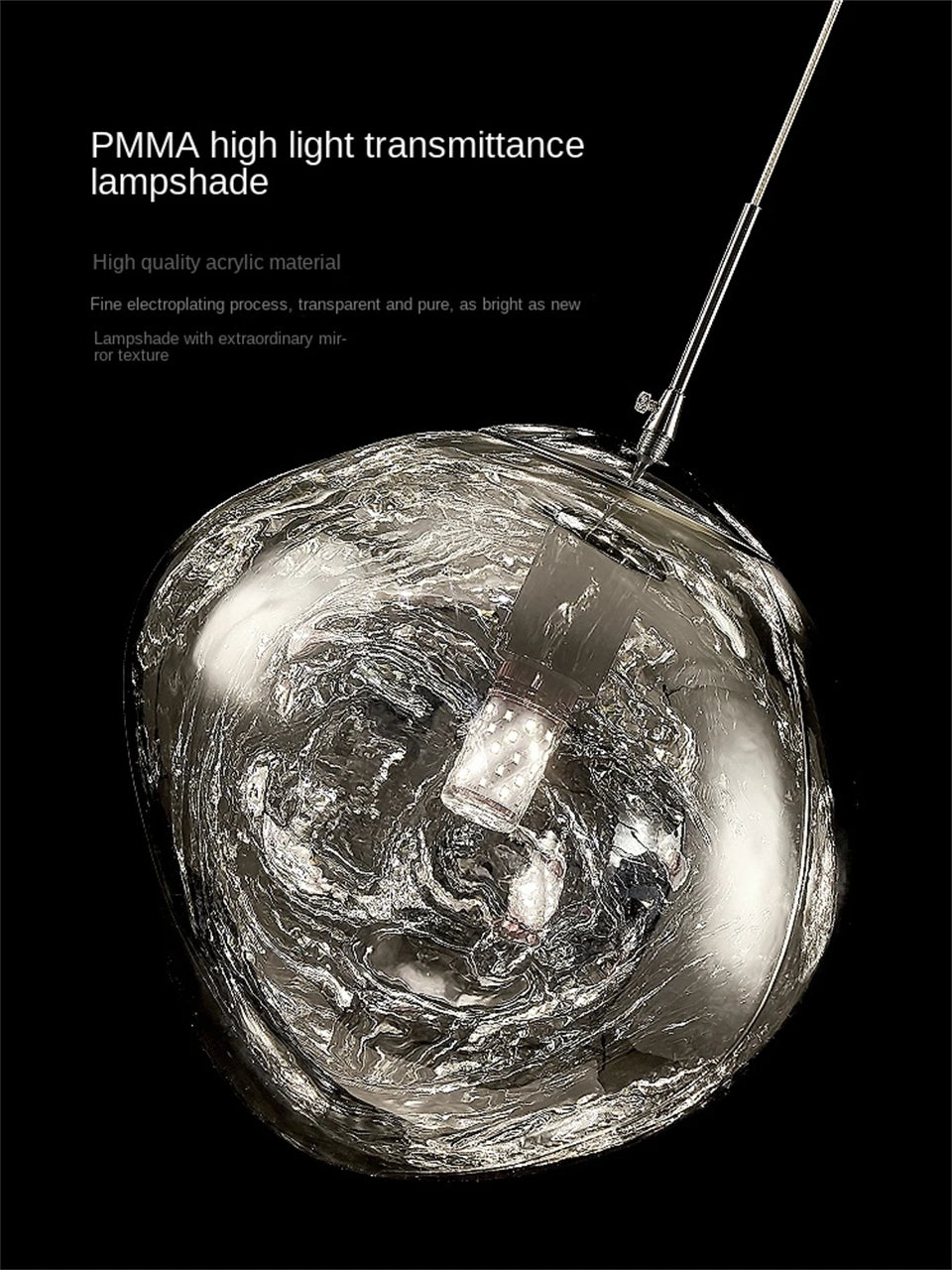 MoltenWave LED Suspension Lamp for Living Room & Café Décor