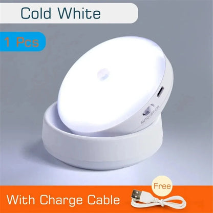 LED Motion Sensor Night Light with USB Charging – Smart Induction