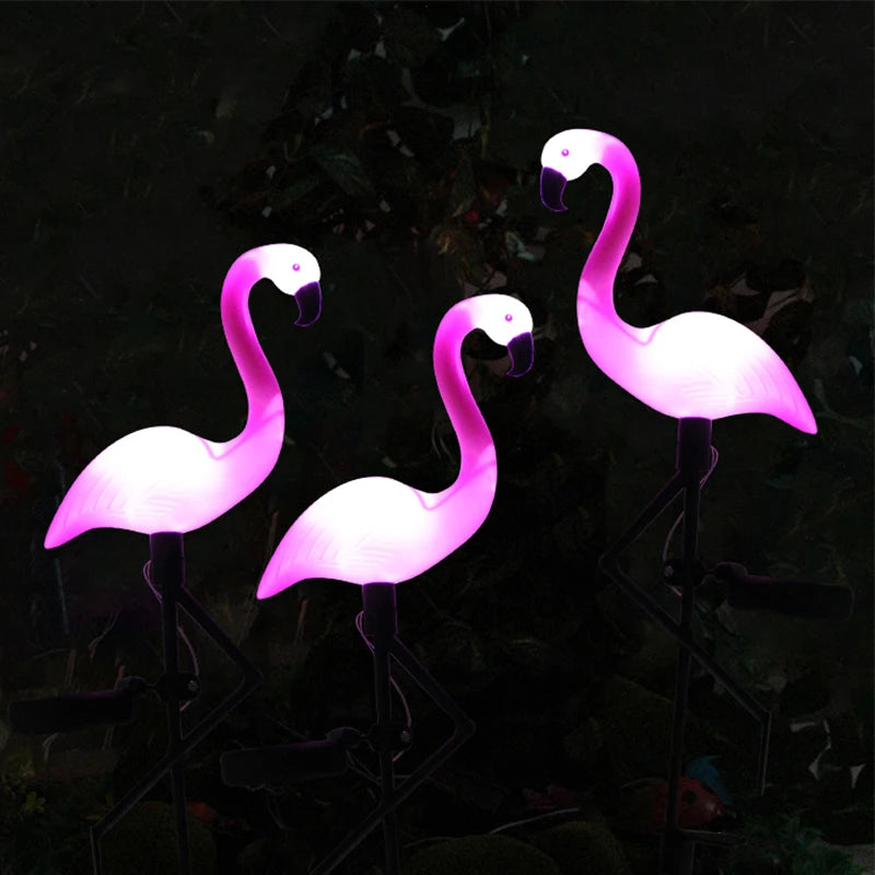Elegant Flamingo Solar LED Light – Outdoor Waterproof Garden Pathway Ornament