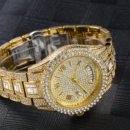 Royal Frosted Gold Diamond Timepiece